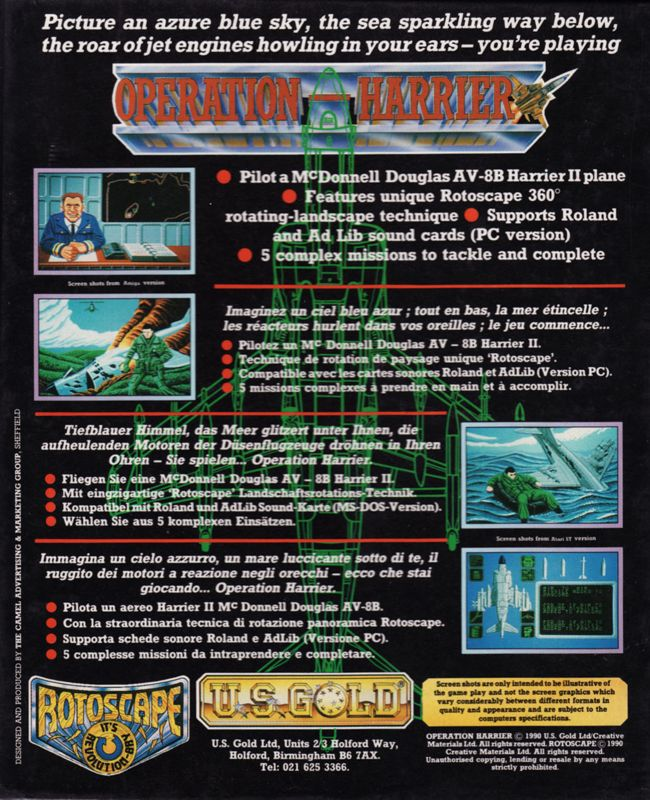 Operation Harrier — box-2D-back (EU)