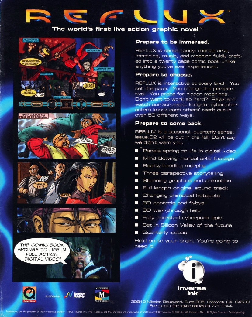 Reflux: Issue.01 - 'The Becoming' — box-2D-back (US)