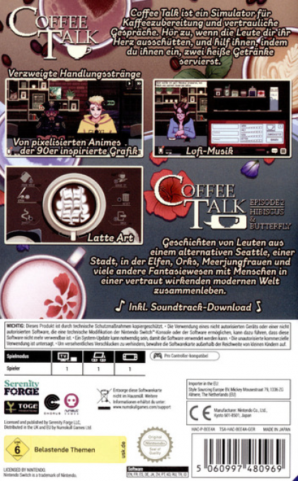 Coffee Talk 1 & 2 Double Pack — box-2D-back (DE)