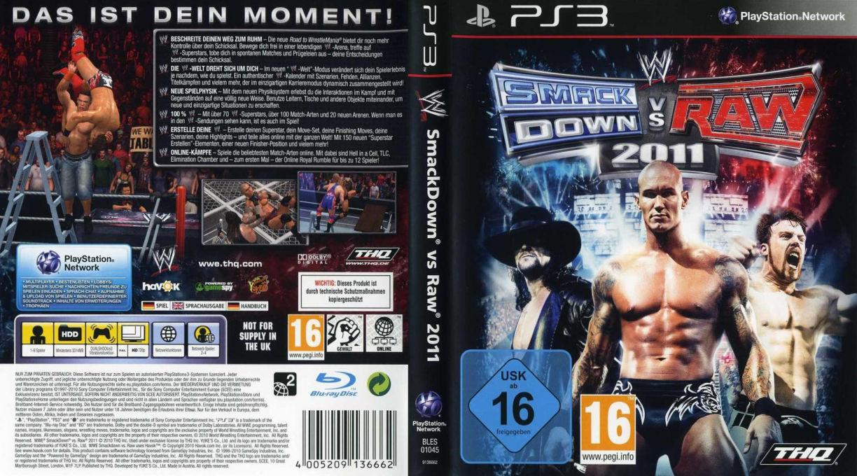 WWE SmackDown vs. Raw 2011 — box-texture (DE)