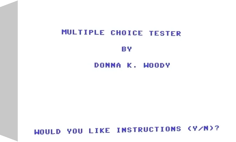 Multiple Choice Tester — box-3D (WOR)