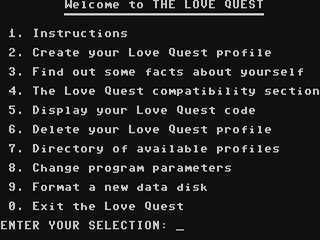 The Love Quest — ss (WOR)
