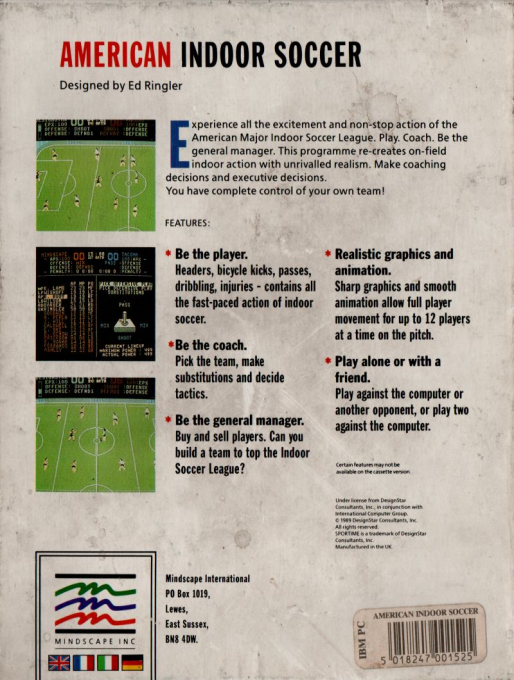 American Indoor Soccer — box-2D-back (EU)