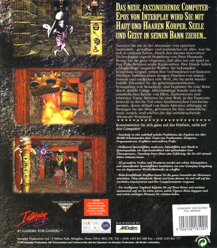 Stonekeep — box-2D-back (DE)