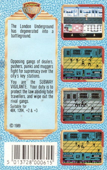Subway Vigilante — box-2D-back (EU)