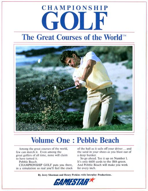 Championship Golf - The Great Courses of the World - Volume I - Pebble Beach box art