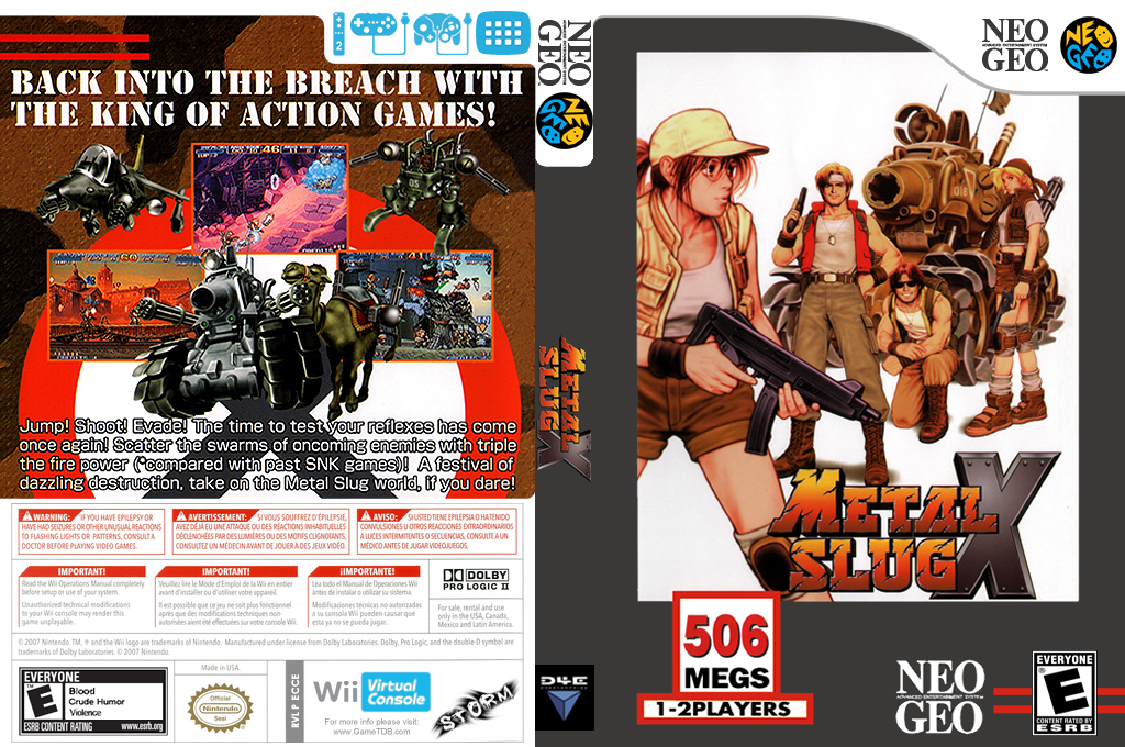 Metal Slug X — box-texture (US)