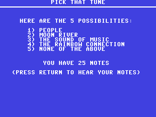 Pick That Tune — ss (WOR)