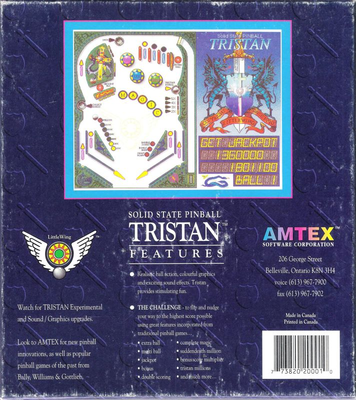 Solid State Pinball - Tristan — box-2D-back (US)