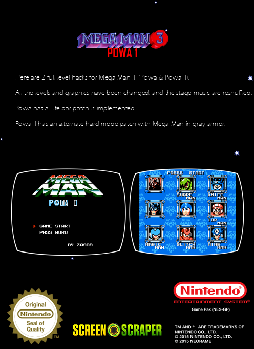 MegaMan III : Powa 1 — box-2D-back (SS)