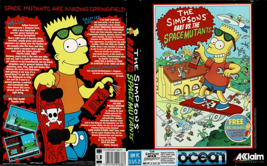 Simpsons - Bart Vs. The Space Mutants, The — box-texture (EU)
