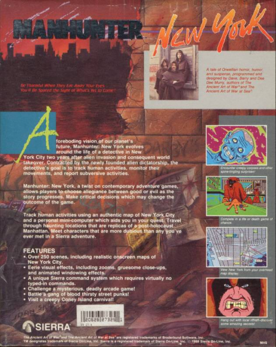 Manhunter - New York — box-2D-back (US)