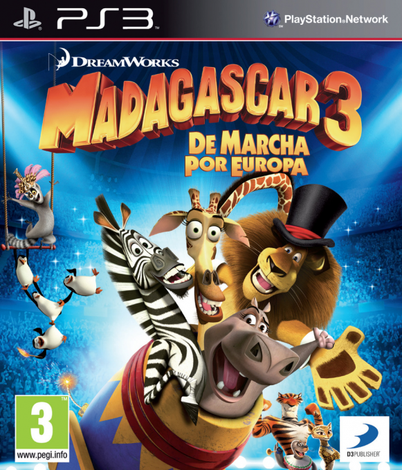 DreamWorks Madagascar 3 - The Video Game — box-2D (SP)