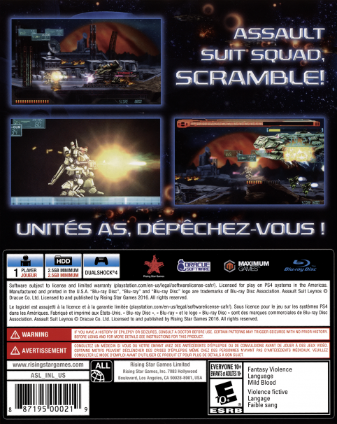 Assault Suit Leynos — box-2D-back (US)