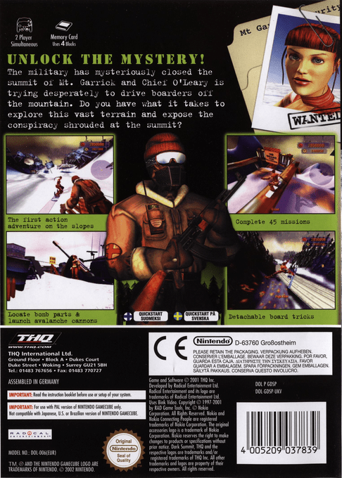 Dark Summit — box-2D-back (EU)