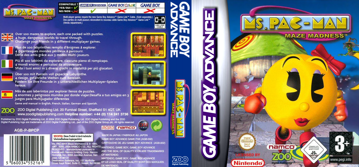 Ms. Pac-man - Maze Madness — box-texture (EU)
