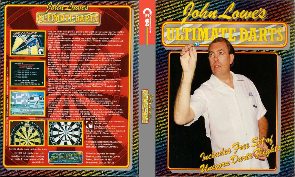 John Lowe's Ultimate Darts — box-texture (UK)