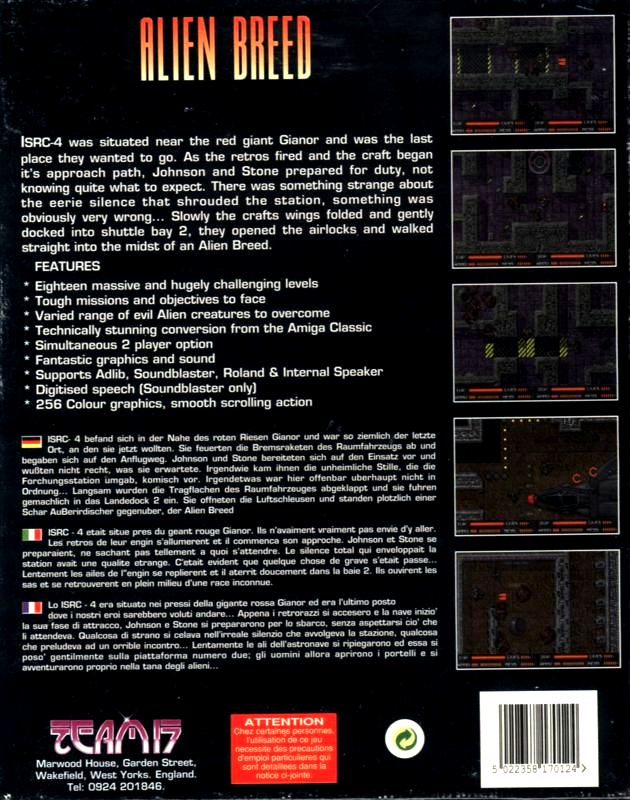Alien Breed — box-2D-back (EU)