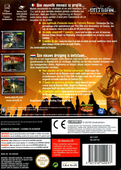 Batman - Rise of Sin Tzu — box-2D-back (FR)