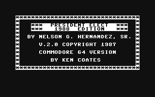 President Elect - 1988 Edition — sstitle (US)