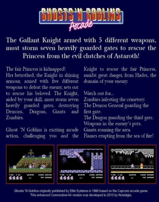 Ghosts'n Goblins Arcade — box-2D-back (CUS)