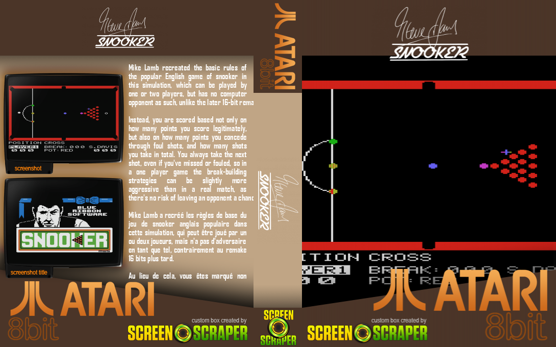 Steve Davis Snooker — box-texture (SS)