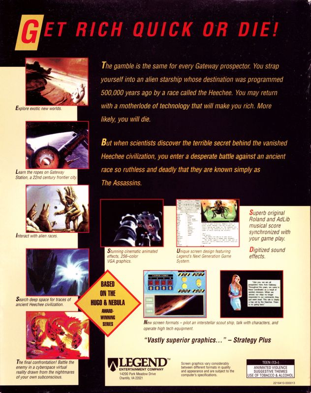 Frederik Pohl's Gateway — box-2D-back (US)