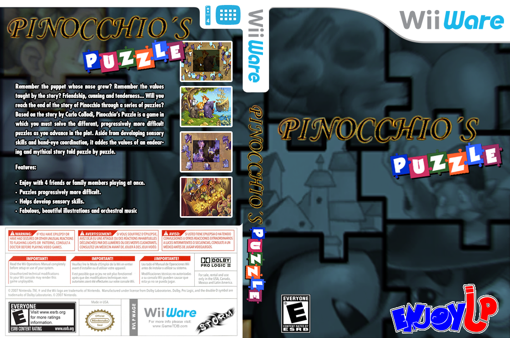 Pinocchio's Puzzle — box-texture (US)