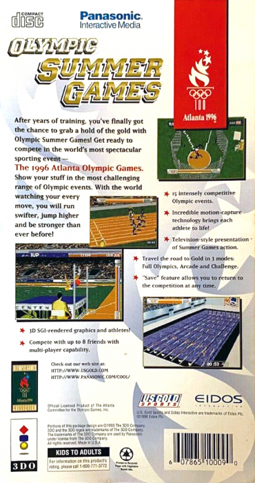 Olympic Summer Games — box-2D-back (US)