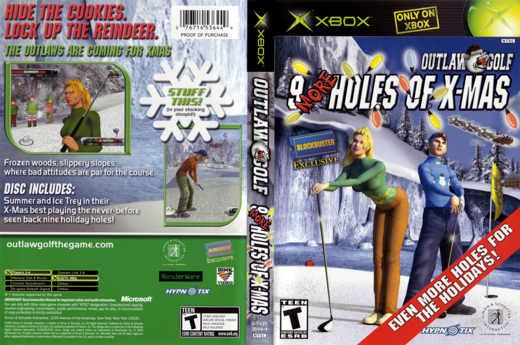 Outlaw Golf - 9 More Holes Of X-mas — box-texture (US)