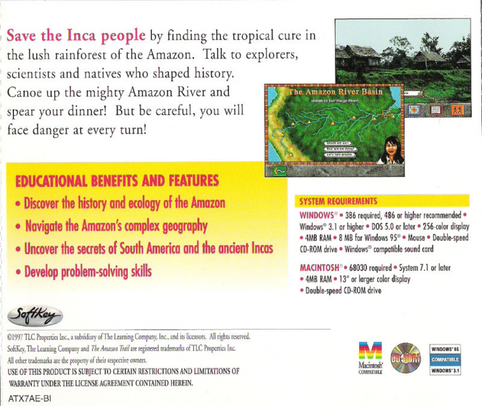 The Amazon Trail — box-2D-back (US)
