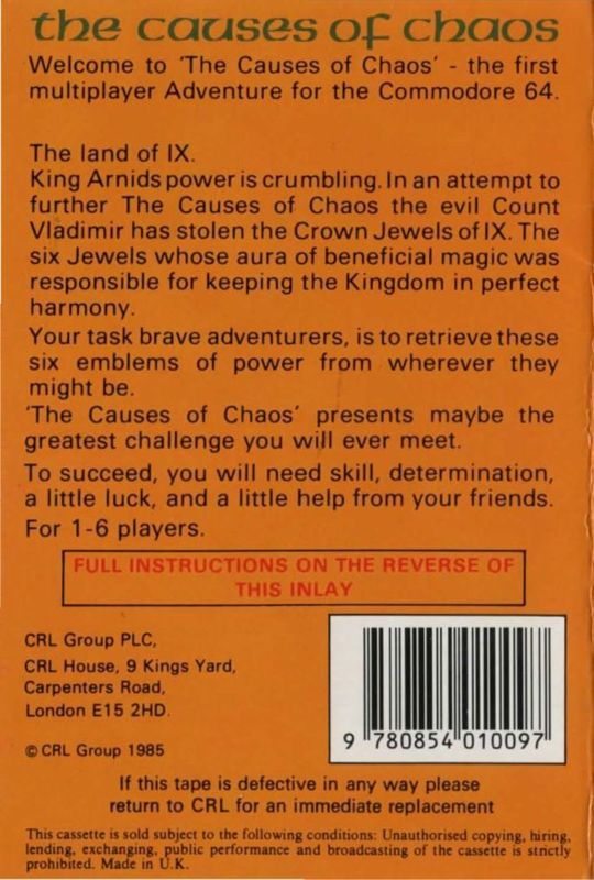 The Causes of Chaos — box-2D-back (EU)