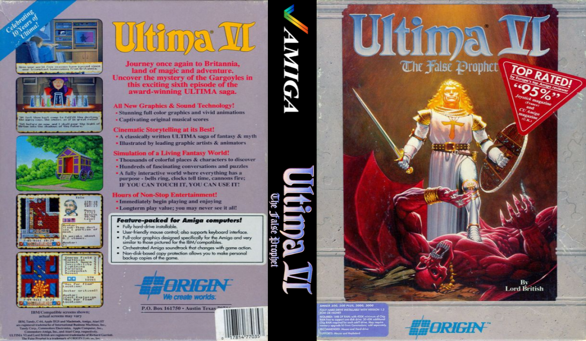 Ultima VI - The False Prophet — box-texture (US)