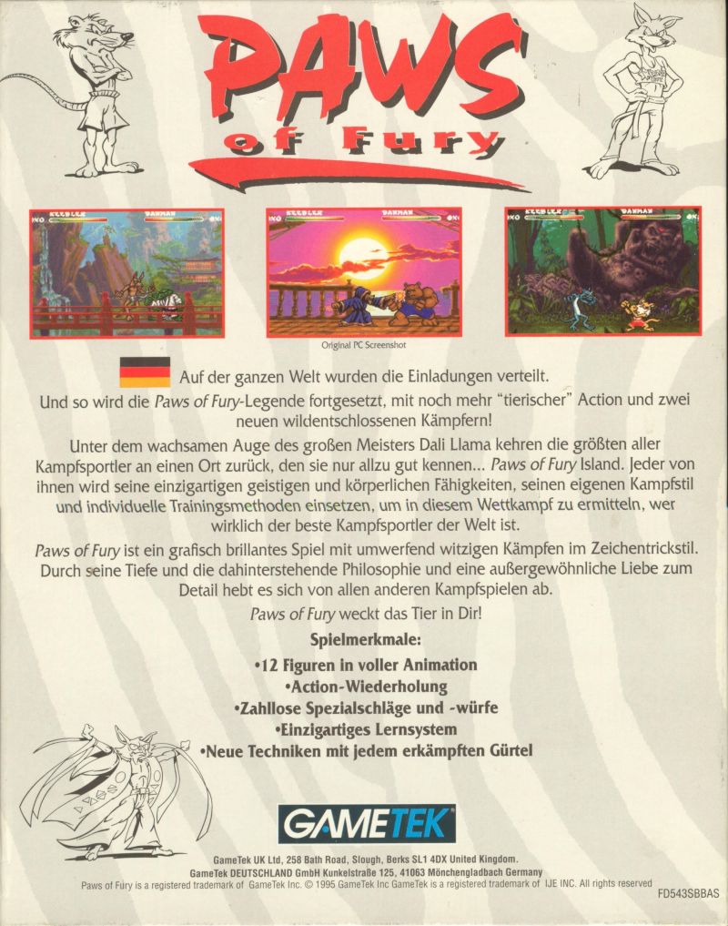 Brutal - Paws Of Fury — box-2D-back (DE)