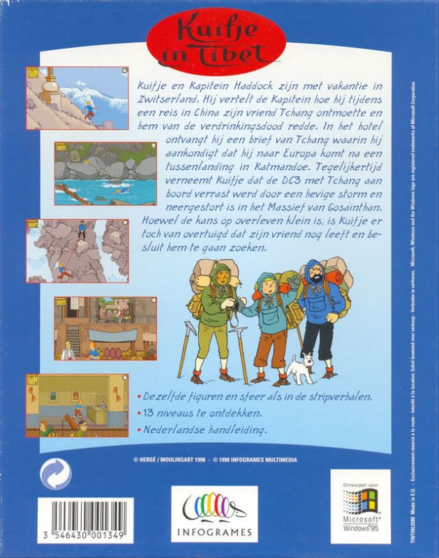 Tintin in Tibet — box-2D-back (NL)