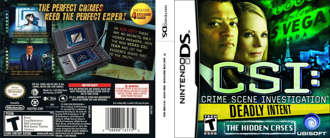 CSI - Crime Scene Investigation - Deadly Intent - The Hidden Cases — box-texture (US)