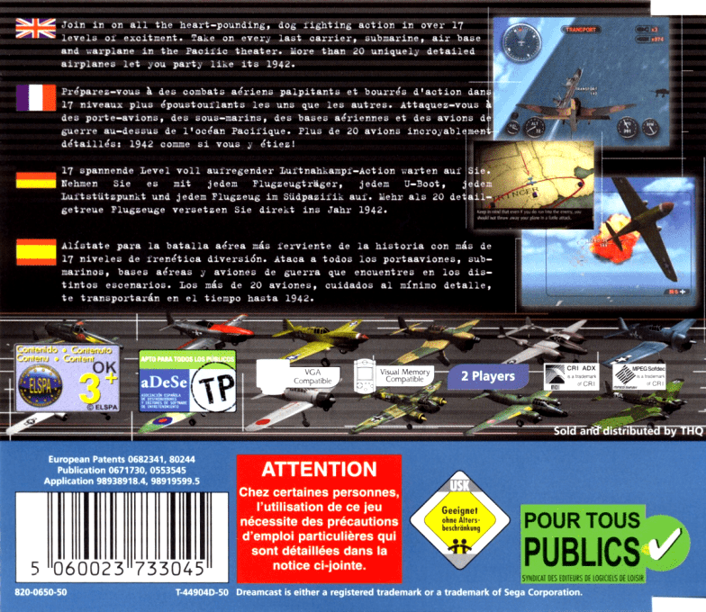 Imperial no Taka - Fighter of Zero — box-2D-back (EU)