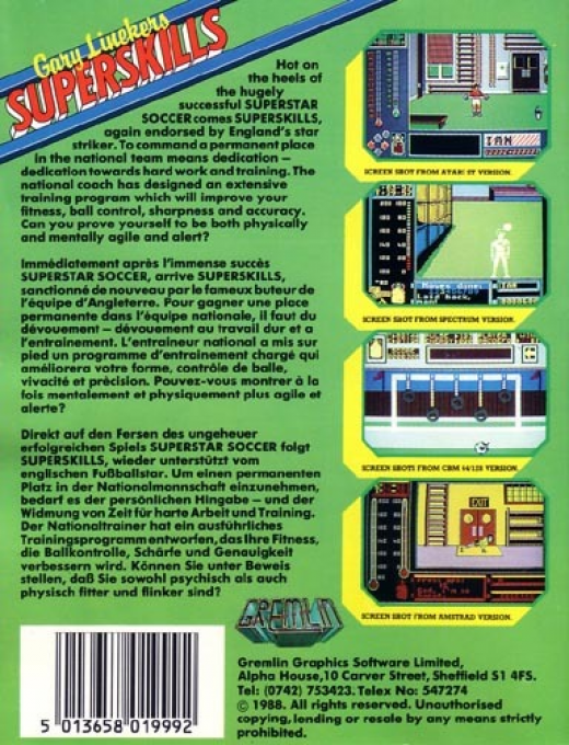 Gary Linekers Superskills — box-2D-back (EU)