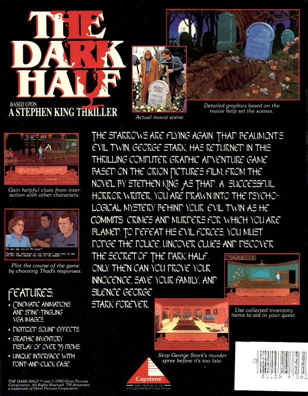Dark Half, The — box-2D-back (EU)