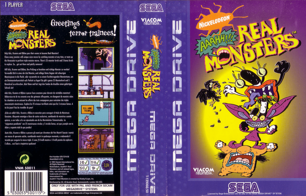 Aaahh!!! Real Monsters — box-texture (EU)