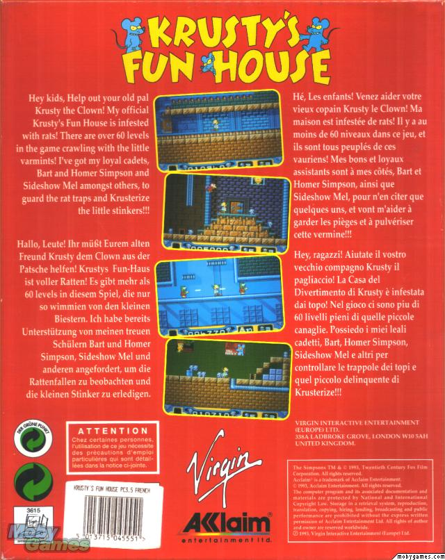 Krusty's Fun House — box-2D-back (EU)
