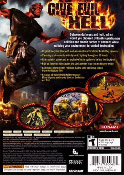Hellboy - The Science of Evil — box-2D-back (US)