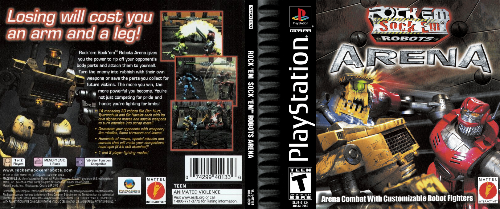 Rock 'em Sock 'em Robots Arena — box-texture (US)
