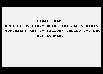 Final Exam — sstitle (WOR)
