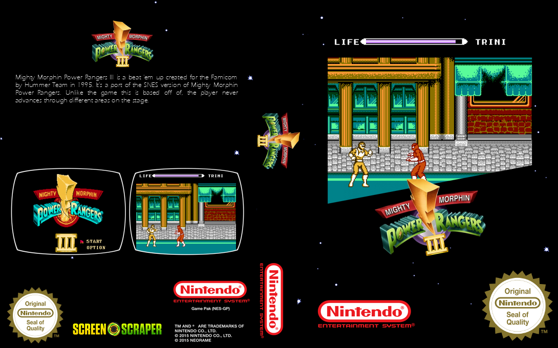 Mighty Morphin - Power Rangers III — box-texture (SS)
