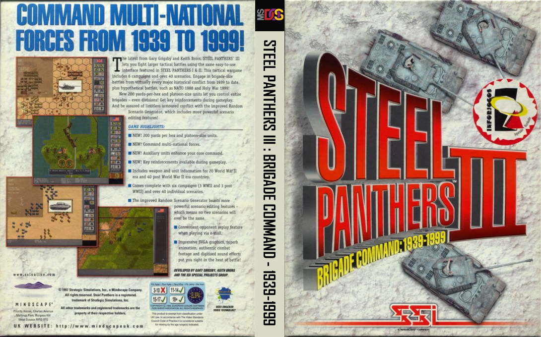 Steel Panthers 3 - Brigade Command — box-texture (EU)