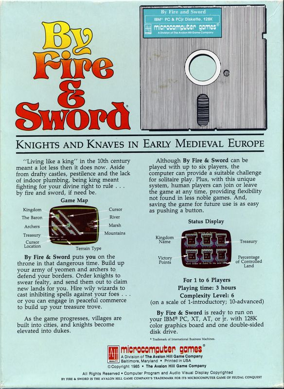 By Fire And Sword — box-2D-back (US)
