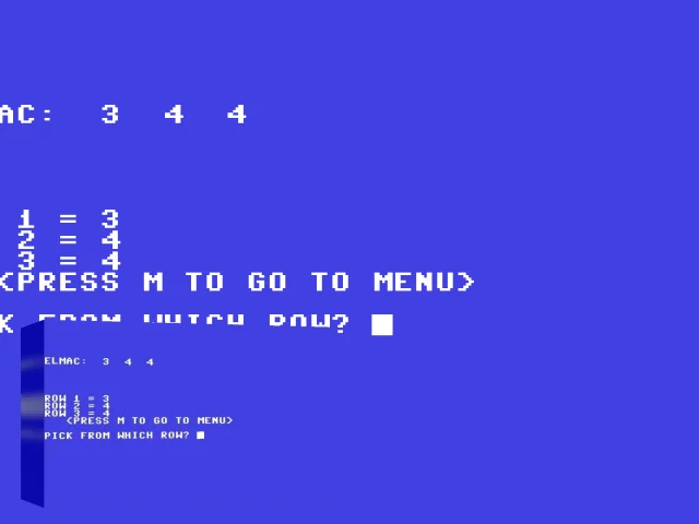 ELMAC plays Nim — mixrbv2 (WOR)