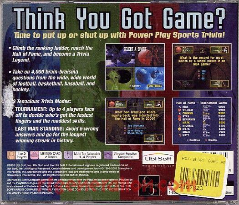 Power Play - Sports Trivia — box-2D-back (US)