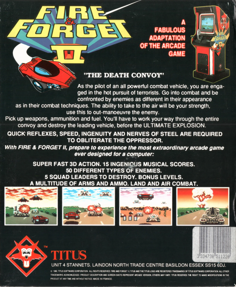 Fire and Forget II - The Death Convoy — box-2D-back (EU)